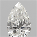 Natural Diamond 0.11 Carats, Pear with  Cut, E Color, VVS2 Clarity and Certified by IGI