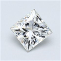 Natural Diamond 0.86 Carats, Princess with  Cut, H Color, VS2 Clarity and Certified by GIA