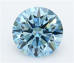 Picture of Lab Grown Diamond 2.47 Carats, Round with Ideal Cut, Fancy Vivid Blue Color, VVS2 Clarity and Certified by IGI
