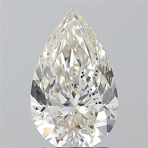 Picture of Natural Diamond 2.01 Carats, Pear with  Cut, J Color, SI2 Clarity and Certified by GIA