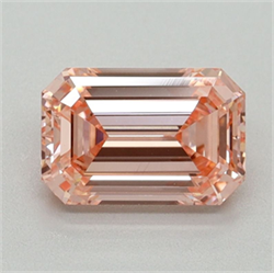 Picture of Lab Grown Diamond 1.50 Carats, Emerald with  Cut, Fancy Intense Pink Color, VS1 Clarity and Certified by IGI