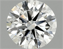 Lab Grown Diamond 1.27 Carats, Round with Ideal Cut, G Color, VVS2 Clarity and Certified by IGI