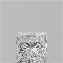 Natural Diamond 0.50 Carats, Princess with  Cut, D Color, VS2 Clarity and Certified by GIA