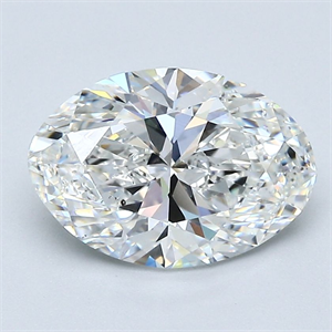 Picture of Natural Diamond 2.52 Carats, Oval with  Cut, F Color, SI1 Clarity and Certified by GIA