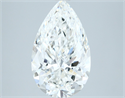 Natural Diamond 3.21 Carats, Pear with  Cut, F Color, SI2 Clarity and Certified by IGI