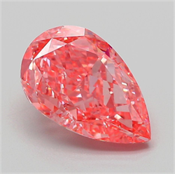 Picture of Lab Grown Diamond 3.13 Carats, Pear with  Cut, Fancy Vivid Pink Color, VVS2 Clarity and Certified by IGI