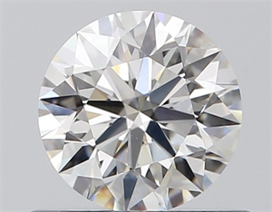 Picture of Natural Diamond 0.58 Carats, Round with Excellent Cut, H Color, VS2 Clarity and Certified by GIA