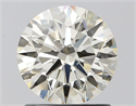 Natural Diamond 1.22 Carats, Round with Excellent Cut, J Color, SI1 Clarity and Certified by IGI