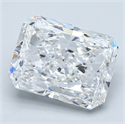 Diamante Natural 3.09 quilates, Radiante , Color E, claridad VS1 y certificado GIA