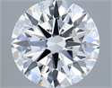 Lab Grown Diamond 2.53 Carats, Round with Excellent Cut, D Color, VVS1 Clarity and Certified by GIA