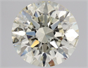 Natural Diamond 2.02 Carats, Round with Excellent Cut, L Color, SI2 Clarity and Certified by HRD