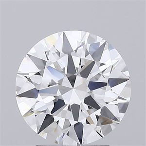 Picture of Lab Grown Diamond 2.70 Carats, Round with Ideal Cut, D Color, VVS1 Clarity and Certified by IGI
