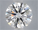 Lab Grown Diamond 1.08 Carats, Round with Ideal Cut, D Color, VS1 Clarity and Certified by IGI