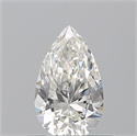 Natural Diamond 0.50 Carats, Pear with  Cut, H Color, VVS2 Clarity and Certified by GIA