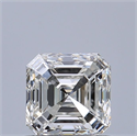 Natural Diamond 0.71 Carats, Asscher with  Cut, H Color, VVS1 Clarity and Certified by GIA