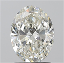 Natural Diamond 1.50 Carats, Oval with  Cut, J Color, SI1 Clarity and Certified by GIA