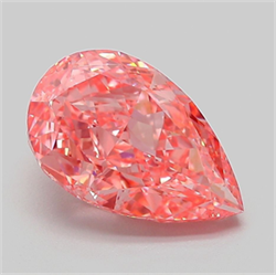 Picture of Lab Grown Diamond 3.15 Carats, Pear with  Cut, Fancy Vivid Pink Color, VS2 Clarity and Certified by IGI