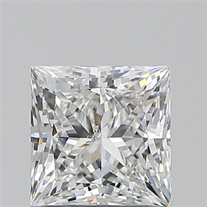 Picture of Natural Diamond 0.90 Carats, Princess with  Cut, F Color, SI2 Clarity and Certified by GIA