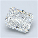 Natural Diamond 2.01 Carats, Radiant with  Cut, F Color, VS1 Clarity and Certified by GIA