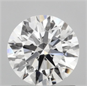 Lab Grown Diamond 1.09 Carats, Round with Ideal Cut, D Color, VVS2 Clarity and Certified by IGI