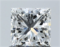 Natural Diamond 1.01 Carats, Princess with  Cut, G Color, SI1 Clarity and Certified by GIA