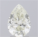 Natural Diamond 1.70 Carats, Pear with  Cut, J Color, SI2 Clarity and Certified by IGI