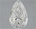 Natural Diamond 1.30 Carats, Pear with  Cut, I Color, SI1 Clarity and Certified by GIA