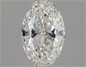 Natural Diamond 0.53 Carats, Oval with  Cut, G Color, I1 Clarity and Certified by GIA