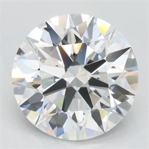 Picture of Lab Grown Diamond 3.45 Carats, Round with Excellent Cut, D Color, VVS1 Clarity and Certified by GIA