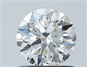Natural Diamond 0.81 Carats, Round with Excellent Cut, H Color, SI2 Clarity and Certified by GIA