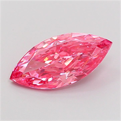 Picture of Lab Grown Diamond 2.20 Carats, Marquise with  Cut, Fancy Vivid Pink Color, VVS2 Clarity and Certified by IGI