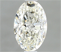 Natural Diamond 0.53 Carats, Oval with  Cut, H Color, VS2 Clarity and Certified by IGI