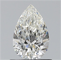 Natural Diamond 0.71 Carats, Pear with  Cut, I Color, VVS1 Clarity and Certified by GIA