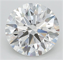 Lab Grown Diamond 3.75 Carats, Round with Ideal Cut, F Color, IF Clarity and Certified by IGI