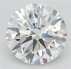 Picture of Lab Grown Diamond 3.75 Carats, Round with Ideal Cut, F Color, IF Clarity and Certified by IGI