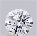 Lab Grown Diamond 1.12 Carats, Round with Ideal Cut, D Color, VVS2 Clarity and Certified by IGI