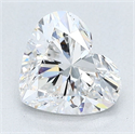 Natural Diamond 2.01 Carats, Heart with  Cut, E Color, SI2 Clarity and Certified by GIA
