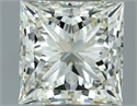 Natural Diamond 0.71 Carats, Princess with  Cut, J Color, IF Clarity and Certified by IGI