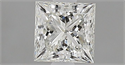 Natural Diamond 0.50 Carats, Princess with  Cut, J Color, SI1 Clarity and Certified by GIA