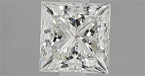 Picture of Natural Diamond 0.50 Carats, Princess with  Cut, J Color, SI1 Clarity and Certified by GIA