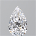 Natural Diamond 0.76 Carats, Pear with  Cut, D Color, VVS2 Clarity and Certified by GIA