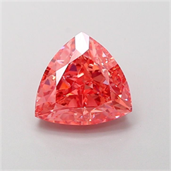 Picture of Lab Grown Diamond 1.63 Carats, TRIANGULAR with  Cut, Fancy Vivid Pink Color, VS1 Clarity and Certified by IGI