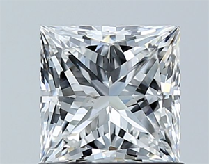 Picture of Natural Diamond 1.00 Carats, Princess with  Cut, E Color, VS2 Clarity and Certified by GIA