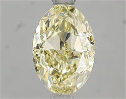 Picture of Lab Grown Diamond 1.50 Carats, Oval with  Cut, Fancy Intense Yellow Color, VS2 Clarity and Certified by IGI