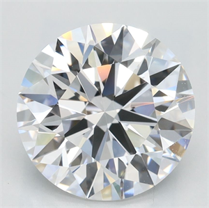 Picture of Lab Grown Diamond 2.48 Carats, Round with Excellent Cut, D Color, VVS1 Clarity and Certified by GIA