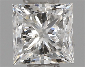 Picture of Natural Diamond 0.41 Carats, Princess with  Cut, E Color, SI1 Clarity and Certified by IGI