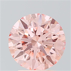 Picture of Lab Grown Diamond 2.04 Carats, Round with Ideal Cut, Fancy Vivid Pink Color, VVS2 Clarity and Certified by IGI