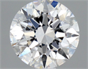 Natural Diamond 0.90 Carats, Round with Excellent Cut, D Color, SI1 Clarity and Certified by GIA