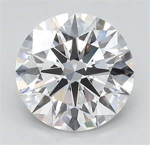Picture of Lab Grown Diamond 2.81 Carats, Round with Ideal Cut, D Color, VVS1 Clarity and Certified by IGI