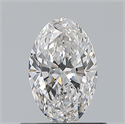 Natural Diamond 0.60 Carats, Oval with  Cut, E Color, VS2 Clarity and Certified by GIA